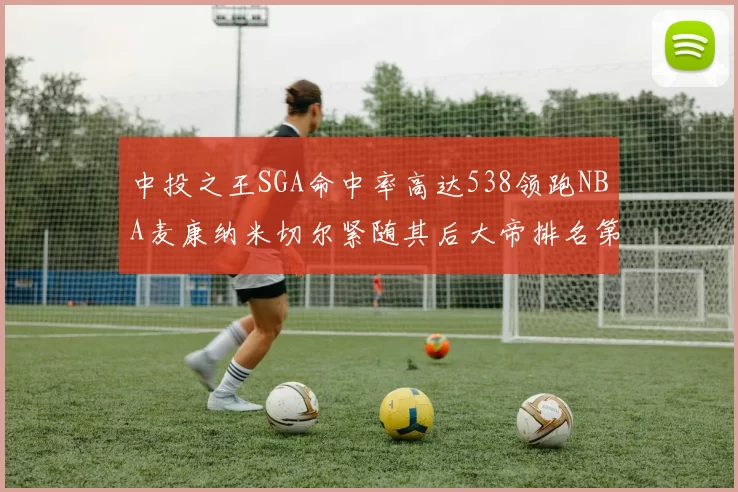 中投之王SGA命中率高达538领跑NBA麦康纳米切尔紧随其后大帝排名第七